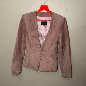 Vintage Dusty pink suede blazer by Danier